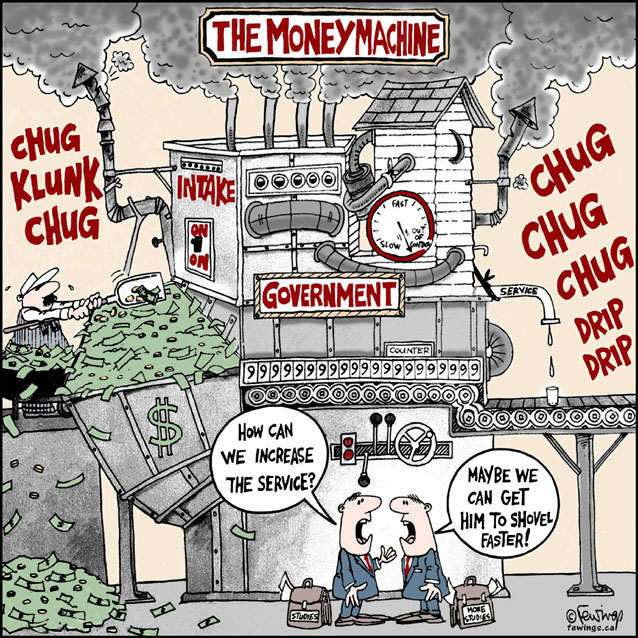 The Money Machine | Fewings Cartoons